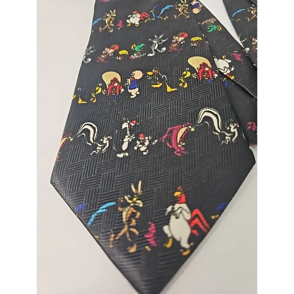 Vintage 1997‎ Looney Tunes MANIA Cartoon Novelty Necktie BUGS BUNNY DAFFY DUCK